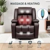 Power Lift Recliner Chair for Elderly, Electric Leather Lift Recliner Chair w/Massage & Heat, Cup Holders, Lift R - Image 6