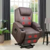 Power Lift Recliner Chair PU Leather with Massage for Elderly Ergonomic Lounge Chair Classic Single Sofa, Christmas Gift - Image 9