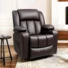 Power Lift Recliner Chair for Elderly, Electric Leather Lift Recliner Chair w/Massage & Heat, Cup Holders, Lift R - Image 2