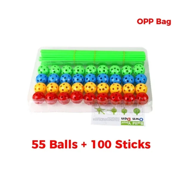 Kids Construction Toys Fort Tent Building Kits DIY 3D Play Tent House Sticks Design Building Tools Assemble Toys Children Gifts - Image 14