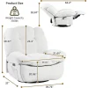 Rocking Swivel Glider Recliner Chair with Heat, White Power, USB and Type-C Charging - Image 2