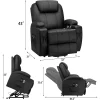 Power Lift Recliner Chair PU Leather with Massage for Elderly Ergonomic Lounge Chair Classic Single Sofa, Christmas Gift - Image 2