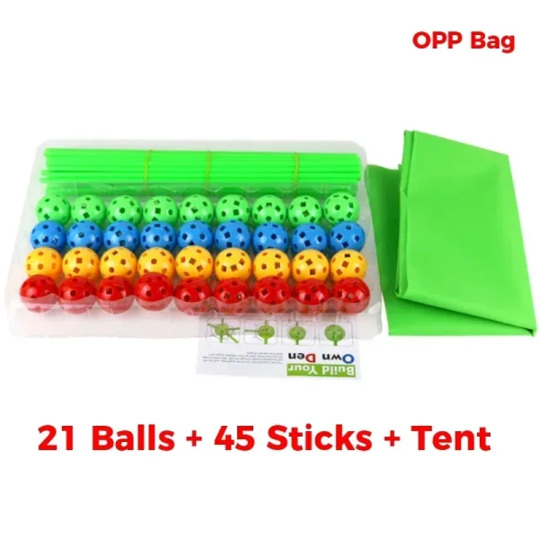 Kids Construction Toys Fort Tent Building Kits DIY 3D Play Tent House Sticks Design Building Tools Assemble Toys Children Gifts - Image 11