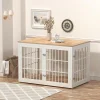 Rustic Heavy Duty Dog Crate Furniture for Extra Large Dogs, Decorative Pet House End Table, Wooden Cage Kennel Furniture Indoor, - Image 3