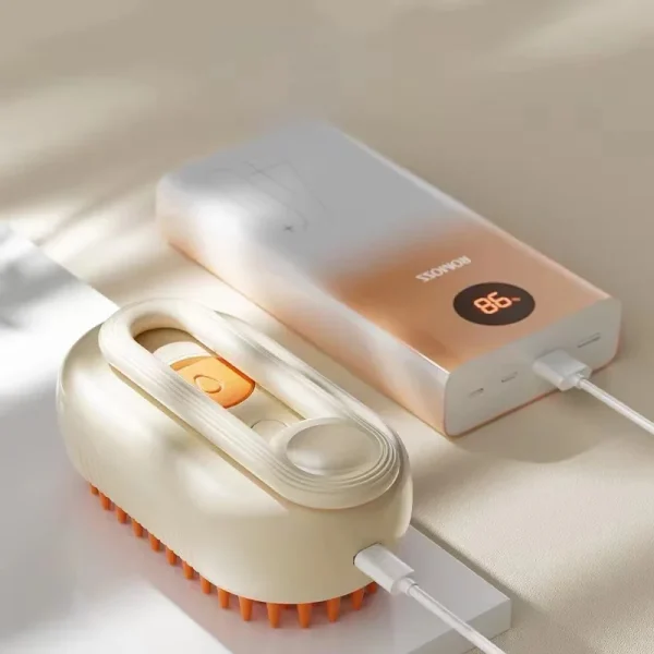 3-in-1 Dog Hair Brush Cat Hair Brush Electric Pet Cleaning Brush Steam Spray Brush Massage Hair Removal Comb Anti Flying Brush - Image 4