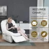 Rocking Swivel Glider Recliner Chair with Heat, White Power, USB and Type-C Charging - Image 3