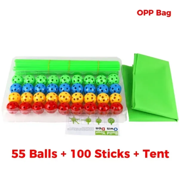 Kids Construction Toys Fort Tent Building Kits DIY 3D Play Tent House Sticks Design Building Tools Assemble Toys Children Gifts - Image 12