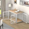 Rustic Heavy Duty Dog Crate Furniture for Extra Large Dogs, Decorative Pet House End Table, Wooden Cage Kennel Furniture Indoor, - Image 5