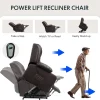 Power Lift Recliner Chair for Elderly, Electric Leather Lift Recliner Chair w/Massage & Heat, Cup Holders, Lift R - Image 4