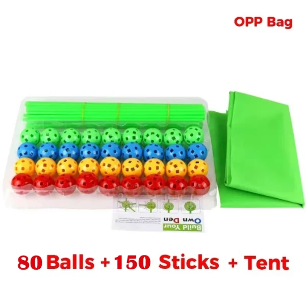 Kids Construction Toys Fort Tent Building Kits DIY 3D Play Tent House Sticks Design Building Tools Assemble Toys Children Gifts - Image 7