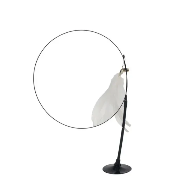 Cat Teaser Stick With Bell, Feather, Long Rod Suction Cup - Image 4