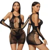 New Sexy Lingerie Female Erotic Sexy Woman Full Body Stockings Perspective Temptation Hollow Breast Open Mesh Teddy Bodysuits - Image 15