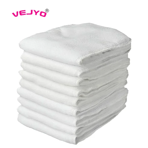 2pcs Washable Adult Diaper Inserts Reusable 4 Layer Microfiber Insert Breathable Teenage Cloth Diaper Nappies Super Absorbency