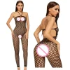 New Sexy Lingerie Female Erotic Sexy Woman Full Body Stockings Perspective Temptation Hollow Breast Open Mesh Teddy Bodysuits - Image 18