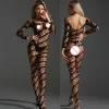 New Sexy Lingerie Female Erotic Sexy Woman Full Body Stockings Perspective Temptation Hollow Breast Open Mesh Teddy Bodysuits - Image 16
