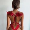 Fullyoung Sexy Lingerie Leather Harness Angel Wing Gothic Vitality Harajuku Waist Belt Garter Waistband Harness Punk Rave Garter - Image 30