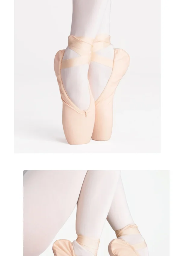 Girls Ballerina Ballet Pointe Shoes Pink Red Women Satin Canvas Ballet Shoes For Dancing - Image 23