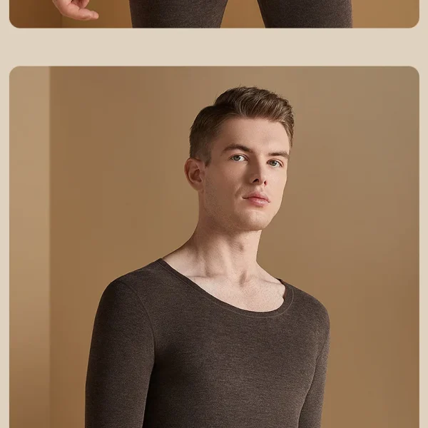 Autumn And Winter Women Sheep Wool Thermal Underwear Men's O Neck Warm Clothes Seamless Winter Clothes For Women Lingerie Set - Image 58