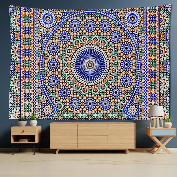 Mandala Tapestry Wall Hanging Boho Decor Wall Cloth Tapestries Psychedelic Hippie Night Moon Tapestry Mandala Wall Carpet - Image 29