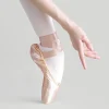 Girls Ballerina Ballet Pointe Shoes Pink Red Women Satin Canvas Ballet Shoes For Dancing - Image 4