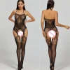 New Sexy Lingerie Female Erotic Sexy Woman Full Body Stockings Perspective Temptation Hollow Breast Open Mesh Teddy Bodysuits - Image 19