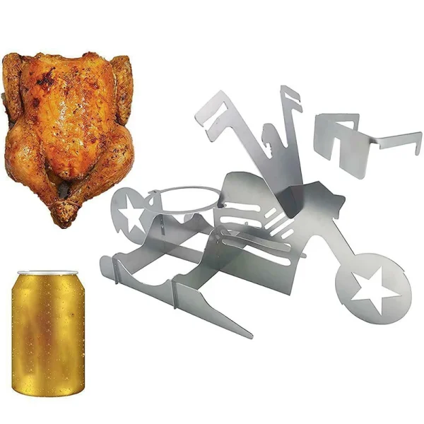 Funny Motorcycle Model Barbecue Chicken Stand Portable Home Oven BBQ Grill Rack Beer Can Chicken Roast Holder Kitchen Tools