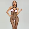 New Sexy Lingerie Female Erotic Sexy Woman Full Body Stockings Perspective Temptation Hollow Breast Open Mesh Teddy Bodysuits - Image 2