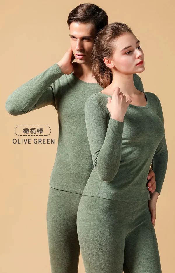 Autumn And Winter Women Sheep Wool Thermal Underwear Men's O Neck Warm Clothes Seamless Winter Clothes For Women Lingerie Set - Image 17