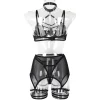 Spicy Girl's 3-Piece Halter Mesh Lingerie Set Sexy Garter Brief Kit Eco-Friendly Packing - Image 18