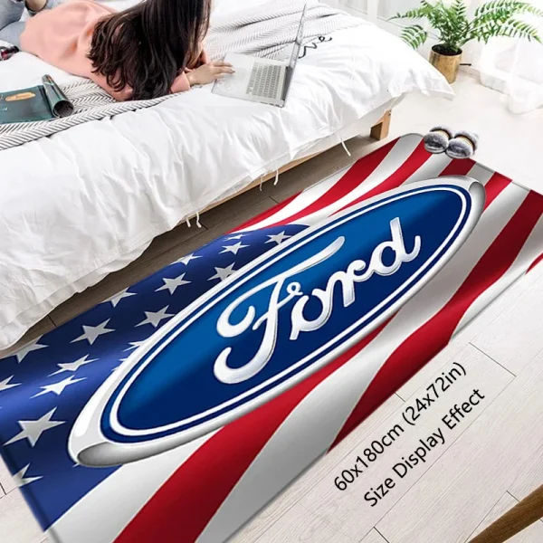 Car Boot Mat Mustang 50 Years Rugs Foot Carpets Entrance Doormat F-Fords Floor Mat Anti Slip Home Kitchen Hallway Welcome Mats - Image 16