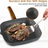 Induction Cookware Set-17 Piece Non-Stick Cooking Pan Set, Black Granite Pots And Pans Set - Image 4