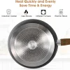 Induction Cookware Set-17 Piece Non-Stick Cooking Pan Set, Black Granite Pots And Pans Set - Image 3