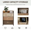 4-Drawer Dresser Storage Tower Sturdy Steel Frame Wood Top for Bedroom Hallway - Image 4