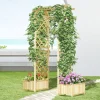 7.5' Wooden Wedding Arch, Garden Arch Arbor for Climbing Plants & Trellis Design, Great for Vines, or as Balloon Decoration - Image 9