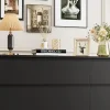 5 Drawer Dresser, Dresser Modern Dresser for TV Stand, Double Dresser Wide Storage Chests of Drawer with Door, Deep Drawers - Image 14