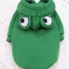 1PC Cute Frog Pet Sweater for Small and Medium Dogs - Green Dog Hoodie with Fun Design - Keep Your Pup Cozy and Stylish - Image 2