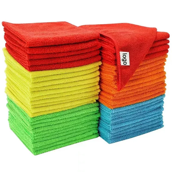 25cm Square 3pcs Microfiber Car Wash Towel Water Absorbing Ultra-Fine Fiber Cloth Kitchen Dishwashing Household Cleaning Cloth