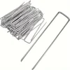 25Pcs/Pack Garden Peg Silver Metal U-Shape Garden Staple Garden Ground Nail Film Fixed Pegs Gardening Fixing Tools Film Peg - Image 2