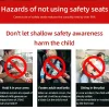 Child Safety Seat Mat for 6 Months To 12 Years Old  Baby Car Seat Cushion Adjustable Stroller Seat Pad Portable Shopping Cart M - Image 14