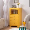 PK93 INS Home Storage Cabinet, Sofa Side Table, Pink Bedside Dresser, Multi-Layer Chest of Drawers, Sturdy Solid Wood - Image 2
