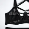 Spicy Girl's 3-Piece Halter Mesh Lingerie Set Sexy Garter Brief Kit Eco-Friendly Packing - Image 21
