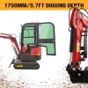 USA Stock 15HP Mini Excavator 1 Ton Crawler Excavator with Enclosed Cab Samll Digger Door to Door Delivery - Image 9