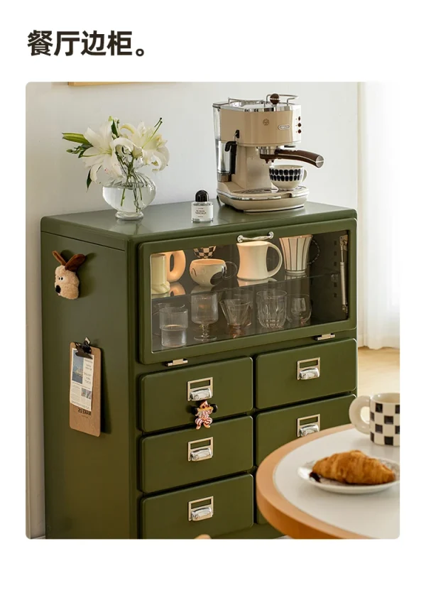 Vintage Chest of Drawers Locker Home Living Room Sideboard Cabinet Bedroom Storage Cabinet Metal Chest of Drawer furniture - Image 15