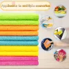 12/20Pcs Microfiber Cleaning Cloths Reusable Dish Towels Soft Rags Absorbent Dishcloths for Drying Dishes Kitchen Hand Towels - Image 5