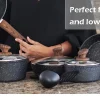 Induction Cookware Sets - 12 Piece Cooking Pan Set, Granite Nonstick Pots and Pans Set - Image 11