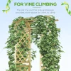 7.5' Wooden Wedding Arch, Garden Arch Arbor for Climbing Plants & Trellis Design, Great for Vines, or as Balloon Decoration - Image 6