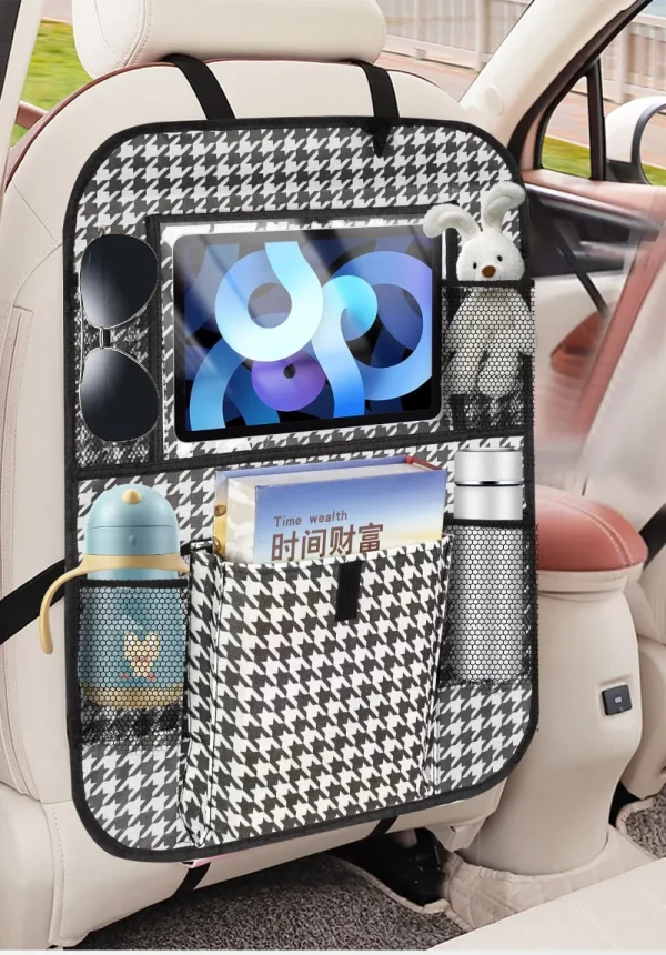Car Backseat Storage Organizer for Kid Anti Kick Mat Back Seat Protector with Touch Screen Tablet Holder Auto Travel Accessories - Image 11