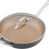 Home Collection Hard Anodized Nonstick Cookware Pots and Pans Set 9 Piece Charcoal Gray - Image 10