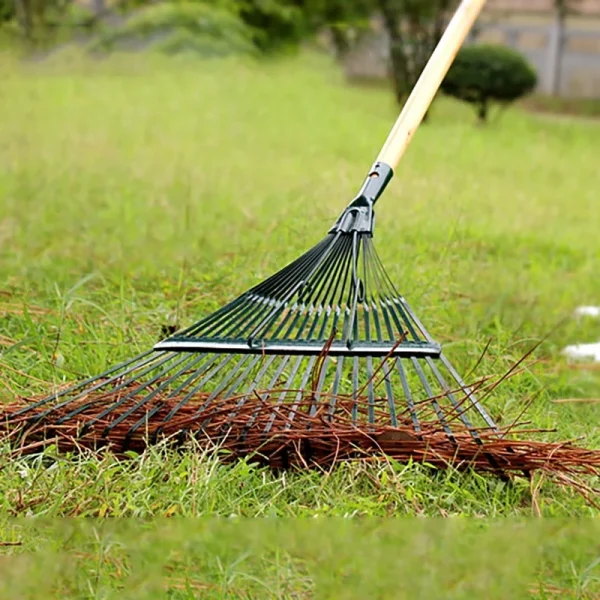 1Pc Garden Leaf Rake Grass Farming Rake Durable Iron Potting 22-tooth Garden Rake for Gardeners and Landscapers Reliable Tools - Image 13