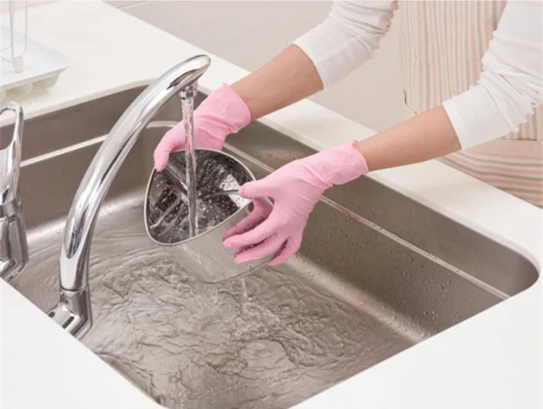 50PCS Pink Nitrile Gloves Disposable Powder Free Household Cleaning Gloves for Kitchen Gardening Working Dishwashing Industrial - Image 15